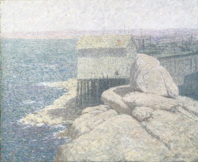 Chinese Fishing Village, Monterey Bay, California (tuval üzerine yağlı boya) by Bolton Coit Brown