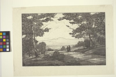 Uzak Dağlar (kağıt üzerine mürekkep) by Bolton Coit Brown