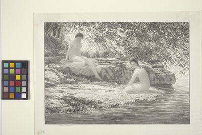 Lake Ladies (kağıt üzerine mürekkep) by Bolton Coit Brown