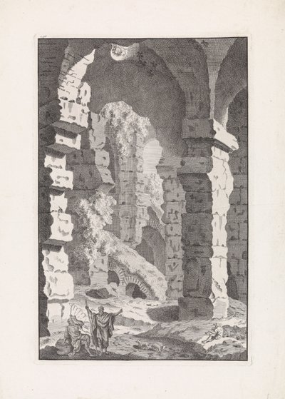 Musicerende çoban öksürük kalıntıları Roma antik kentinin kalıntıları (dizi adı) by Bonaventura van Overbeek