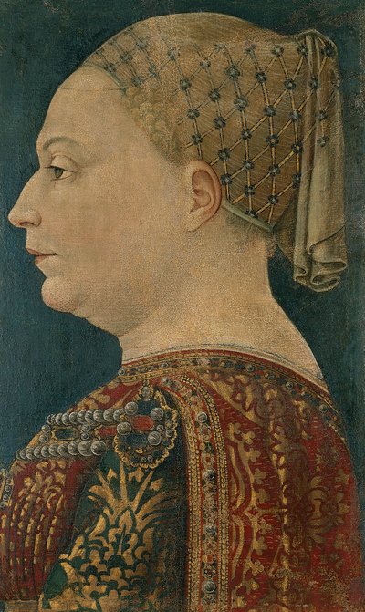 Bianca Maria Visconti'nin (Settimo Pavese) Portresi by Bonifacio (attr.) Bembo