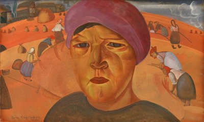 Les Visages de Russie dizisinden Rus Köylü Kadın, 1923 by Boris Dmitrievich Grigoriev