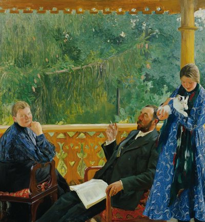 Aile portresi (Polenow ailesinin portresi) by Boris Mikhailovich Kustodiev