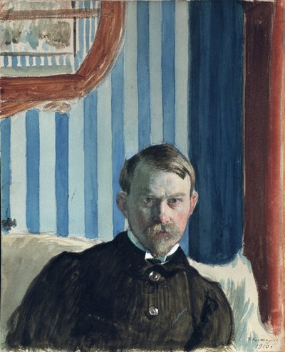 Otoportre, 1910 by Boris Mikhailovich Kustodiev