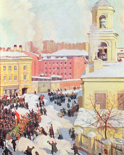 27 Şubat 1917 by Boris Mikhailovich Kustodiev