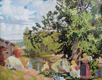 Hamam, 1910 by Boris Mikhailovich Kustodiev