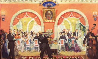 Düğün Bayramı, 1917 by Boris Mikhailovich Kustodiev