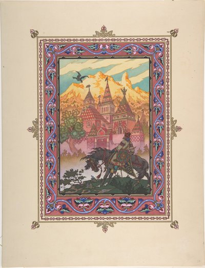 Masal için illüstrasyon Marya Morevna, c. 1925 by Boris Vasilievich Zvorykin