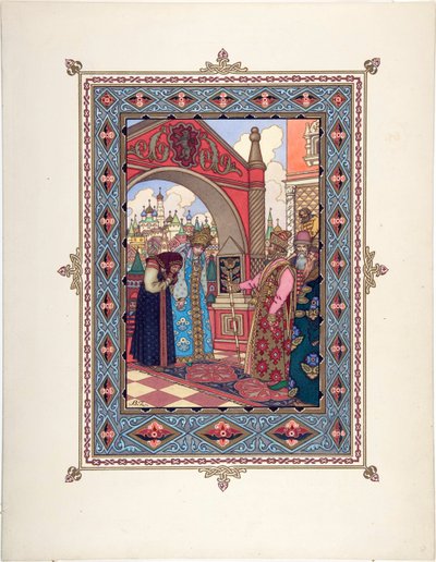 Vassilissa la Belle (Vassilissa la tres Belle) - Masal için İllüstrasyon Güzel Vasilisa par Zvorykin, Boris Vasilievich (1872-1935