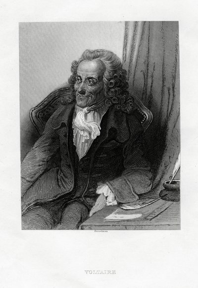 Voltaire, Fransız Aydınlanma yazarı, denemeci, deist ve filozof, 1884 by Bosselman