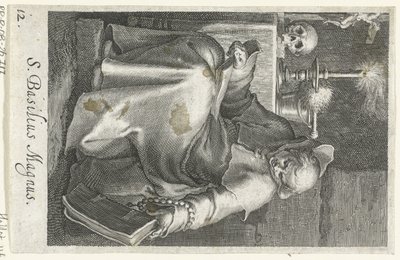 Hermit rolünde Aziz Basil the Great S. Basilius Magnus (nesne üzerindeki başlık) Hermits (dizi adı) Sacra eremvs ascetarvm (dizi başlığı) by Boëtius Adamsz. Bolswert