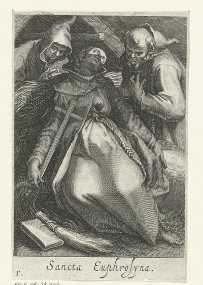 İskenderiye Aziz Euphrosina Hermites olarak Sancta Euphrosyna (nesne üzerindeki başlık) Hermites (dizi adı) Sacra Eremus Ascetriarum (dizi adı) by Boëtius Adamsz. Bolswert