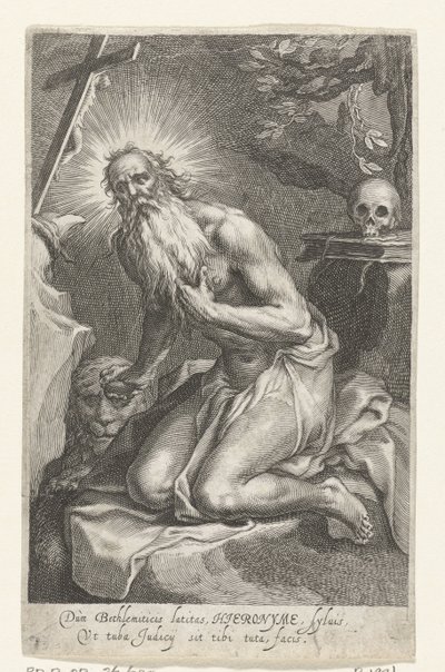 Bir keşiş olarak Bethlehem Aziz Jerome Dùm Bethlemiticis latitas (...) tibi tuta facis (nesne üzerindeki başlık) Hermits (dizi adı) Ad sacrum spekulum (...) patribus that ales (dizi adı) by Boëtius Adamsz. Bolswert