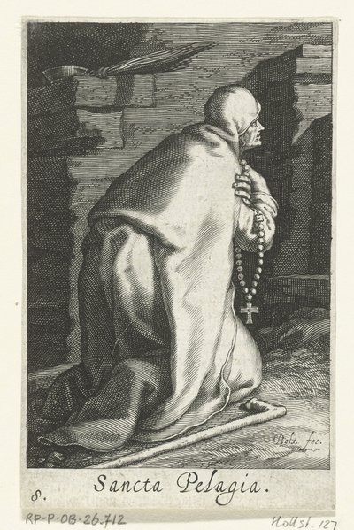 Hermites olarak Antakya Aziz Pelagia Sancta Pelagia (nesne üzerindeki başlık) Hermites (dizi adı) Sacra Eremus Ascetriarum (dizi adı) by Boëtius Adamsz. Bolswert