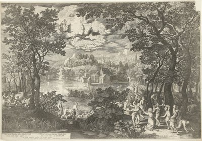 Aziz Stephen Şehitliği ile Manzara by Boëtius Adamsz. Bolswert