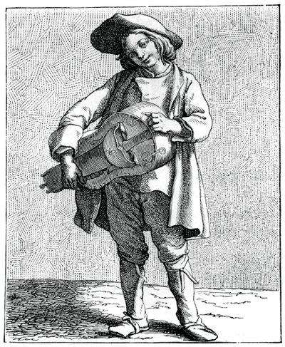 Hurdy-gurdy oyuncusu, 1737-1742. by Bouchardon