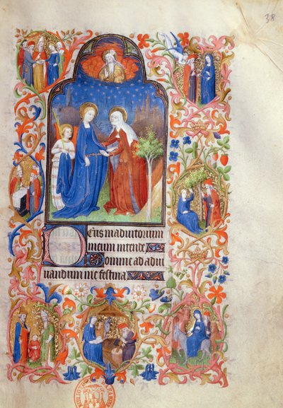 Ms 469 The Visitation, from the Boucicaut Hours, c.1410 by Boucicaut Master
