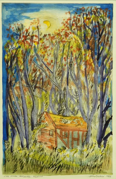 The Tree House II (wc on paper) by Brenda Brin Booker