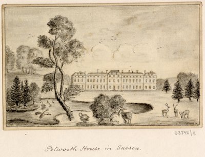 Bir dizi eskiz, Büyük Britanya, Kıta ve Amerika 1772-1778'den görünümler (çizim) by British School