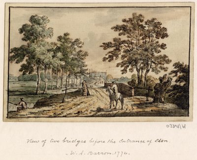 Bir dizi eskiz, Büyük Britanya, Kıta ve Amerika'dan görünümler 1772-1778 (suluboya) by British School