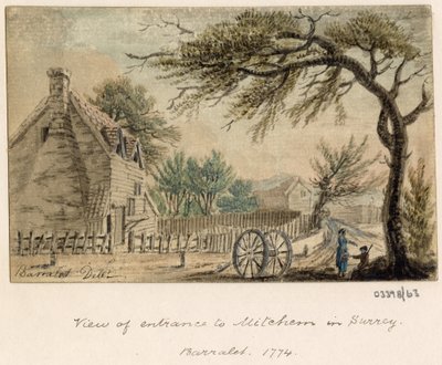 Bir dizi eskiz, Büyük Britanya, Kıta ve Amerika'dan görünümler 1772-1778 (suluboya) by British School