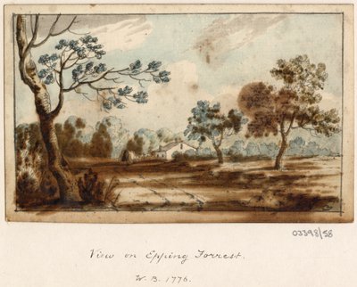 Bir dizi eskiz, Büyük Britanya, Kıta ve Amerika 1772-1778'deki görünümler (suluboya) by British School