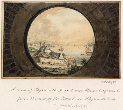 Bir dizi eskiz, Büyük Britanya, Kıta ve Amerika 1772-1778'deki görünümler (suluboya) by British School
