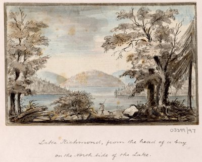Bir dizi eskiz, Büyük Britanya, Kıta ve Amerika 1772-1778'deki görünümler (suluboya) by British School
