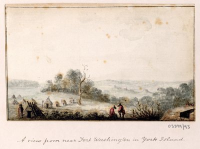 Bir dizi eskiz, Büyük Britanya, Kıta ve Amerika 1772-1778'deki görünümler (suluboya) by British School