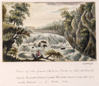 Bir dizi eskiz, Büyük Britanya, Kıta ve Amerika 1772-1778'deki görünümler (suluboya) by British School