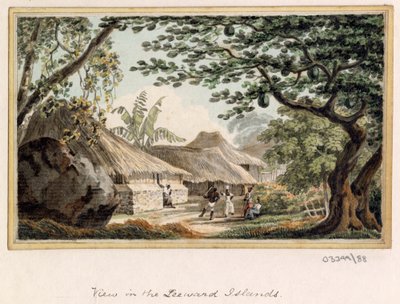 Bir dizi eskiz, Büyük Britanya, Kıta ve Amerika 1772-1778'deki görünümler (suluboya) by British School