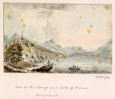 Bir dizi eskiz, Büyük Britanya, Kıta ve Amerika 1772-1778'deki görünümler (suluboya) by British School