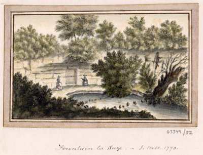 Bir dizi eskiz, Büyük Britanya, Kıta ve Amerika 1772-1778'deki görünümler (suluboya) by British School