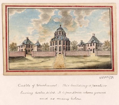 Bir dizi eskiz, Büyük Britanya, Kıta ve Amerika 1772-1778'deki görünümler (suluboya) by British School