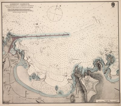 Alderney Limanı, dalgakıran planı ve Amirallik mülkü by British School