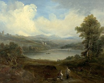 Grasmere, Westmorland, Cumbria (tahta üzerine yağ) by British School