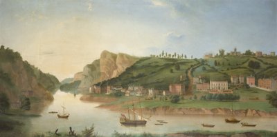 Avon Boğazı manzaralı Hotwells, 1730 dolayları (tuval üzerine yağlı boya) by British School
