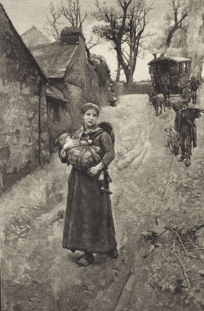 Zavallı kırsal dul (gravür) by British School
