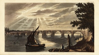 Thames Nehri üzerindeki Vauxhall Köprüsü by British School