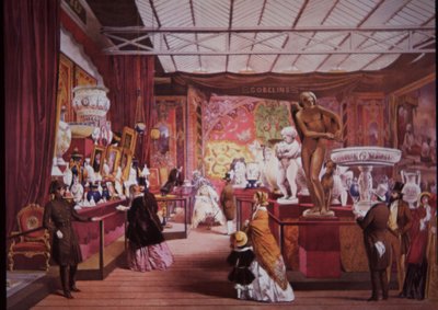 Ziyaretçiler, sanat ve bilim sergilerini görmek için 1851