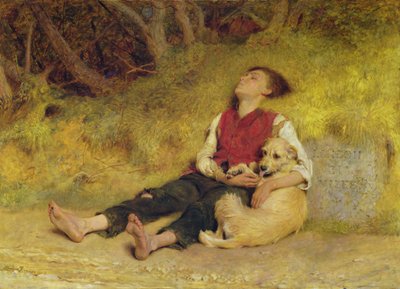 Tek Arkadaşı (tuval üzerine yağlıboya) by Briton Riviere