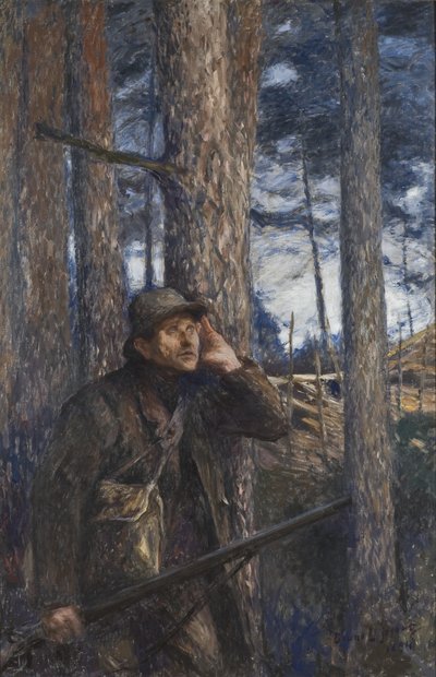 Bir Kaçak Avcı, 1894 by Bruno Andreas Liljefors