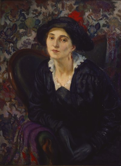Pauline, sanatçıların karısı (tuval üzerine yağlı boya) by Brynjulf Larsson