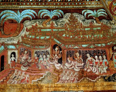 bir mahkeme sahnesi by Burmese School