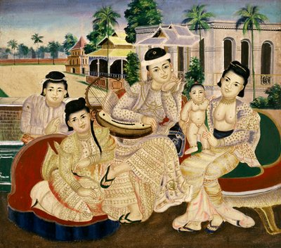 Aile portresi by Burmese School