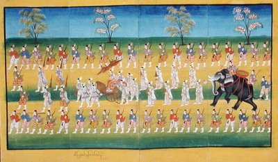 Katlanır El Yazması (guaj + kağıt üzerine sulu boya) by Burmese School