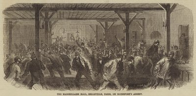 Marseillaise Hall, Belleville, Paris, Rocheforts Tutuklanmasında by Burn Smeeton