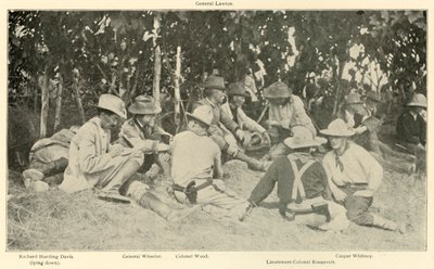 Kaba Biniciler Savaşından Sonra Konferans, İspanya-Amerika Savaşı, Haziran 1898, 1899. by Burr McIntosh