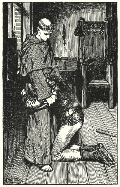 Charles Reade (lito) tarafından Manastır ve Ocak için İllüstrasyon by Byam (after) Shaw