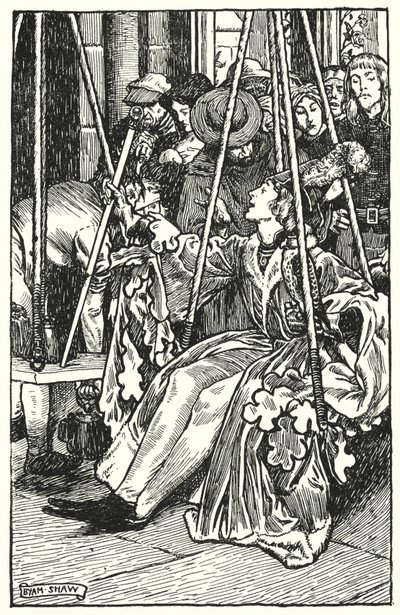 Charles Reade (lito) tarafından Manastır ve Ocak için İllüstrasyon by Byam (after) Shaw